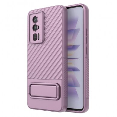 Xiaomi Poco F5 Pro 5G violetinė Tracy Anti-slip Rugged Kickstand nugarėlė