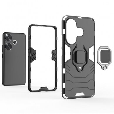 Xiaomi Poco F6 5G black RING ARMOR nugarėlė 3