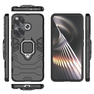 Xiaomi Poco F6 5G black RING ARMOR nugarėlė 4