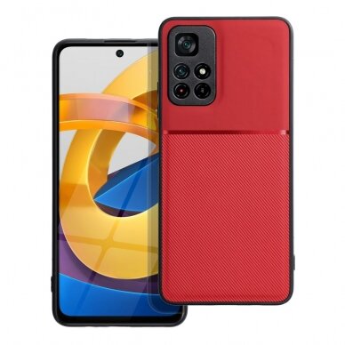 XIAOMI POCO M4 PRO 5G/REDMI NOTE 11S 5G raudona NOBLE nugarėlė