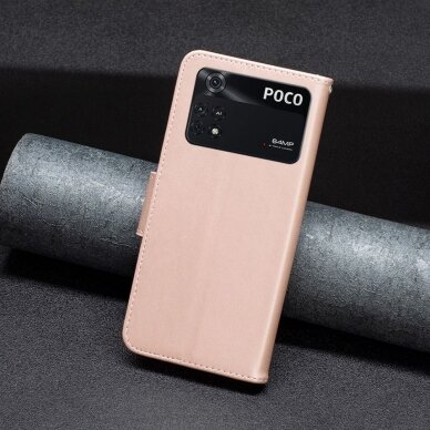 XIAOMI POCO M4 PRO rausvas Tracy K.FLEXI dėklas Drugeliai 3