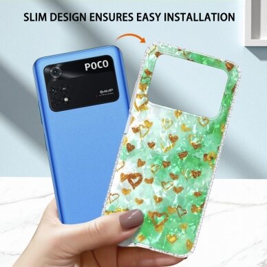 XIAOMI POCO M4 PRO Tracy IMD IML nugarėlė Gold Heart13 3