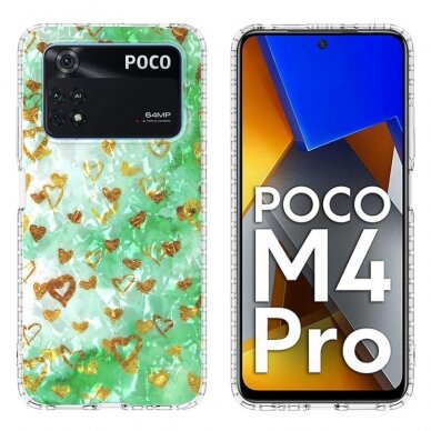 XIAOMI POCO M4 PRO Tracy IMD IML nugarėlė Gold Heart13