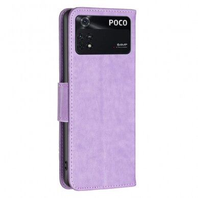 XIAOMI POCO M4 PRO violetinis Tracy K.FLEXI dėklas Drugeliai 6