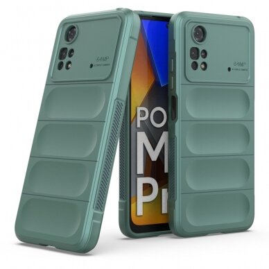 XIAOMI POCO M4 PRO žalia Tracy Anti-slip Rugged nugarėlė 5