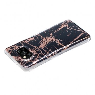 Xiaomi POCO X3 NFC/X3 PRO Tracy nugarėlė Black&gold Marble+ 2