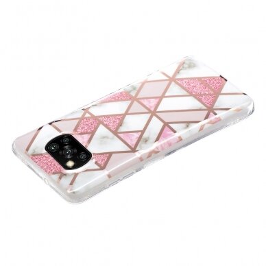 Xiaomi POCO X3 NFC/X3 PRO Tracy nugarėlė Geometric pink marble 2