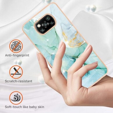 Xiaomi POCO X3 NFC/X3 PRO Tracy nugarėlė MILKY WAY MARBLE Green 1