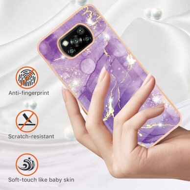 Xiaomi POCO X3 NFC/X3 PRO Tracy nugarėlė MILKY WAY MARBLE Purple 1