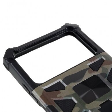 XIAOMI POCO X4 PRO 5G žalia camouflage ARMOR METAL nugarėlė 5