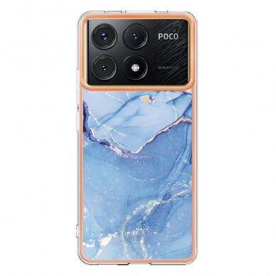 Xiaomi POCO X6 PRO 5G Tracy nugarėlė MILKY WAY MARBLE Blue 1