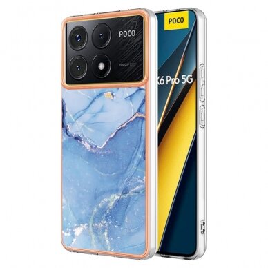 Xiaomi POCO X6 PRO 5G Tracy nugarėlė MILKY WAY MARBLE Blue