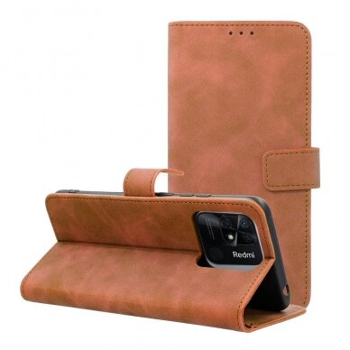 XIAOMI REDMI 10C/POCO C40 brown VELVET dėklas