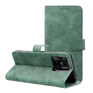 XIAOMI REDMI 10C/POCO C40 dark green VELVET dėklas