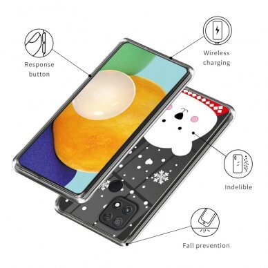 XIAOMI REDMI 10C/POCO C40 Tracy clear nugarėlė Christmas Chubby Bear 2