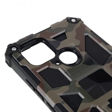 XIAOMI REDMI 10C/POCO C40 green camouflage ARMOR METAL nugarėlė 6