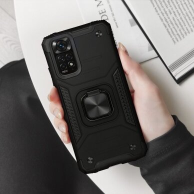 Xiaomi Redmi 13C/Poco C65 black NITRO RING ARMOR nugarėlė 9