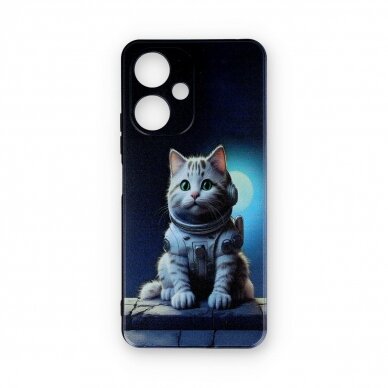 Xiaomi Redmi 13C/Poco C65 black nugarėlė Astronaut Cat Design00317