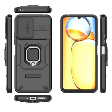 Xiaomi Redmi 13C/Poco C65 black RING ARMOR WITH CAMSHIELD nugarėlė 4