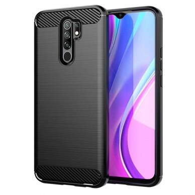 XIAOMI REDMI 9 juoda LYGCARBON nugarėlė