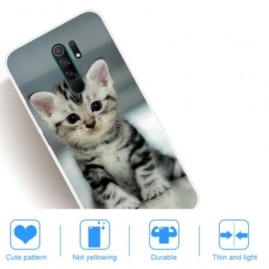 XIAOMI REDMI 9 Tracy nugarėlė Cute Cat 4