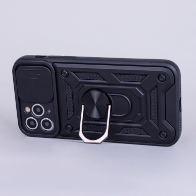 Xiaomi Redmi 9A juoda RING ARMOR WITH CAMSHIELD nugarėlė 8