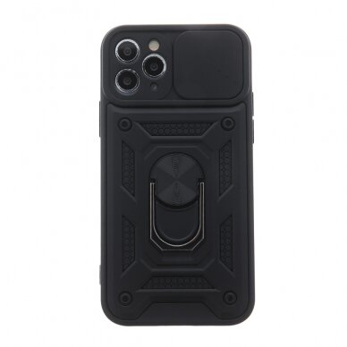 Xiaomi Redmi 9A juoda RING ARMOR WITH CAMSHIELD nugarėlė 5