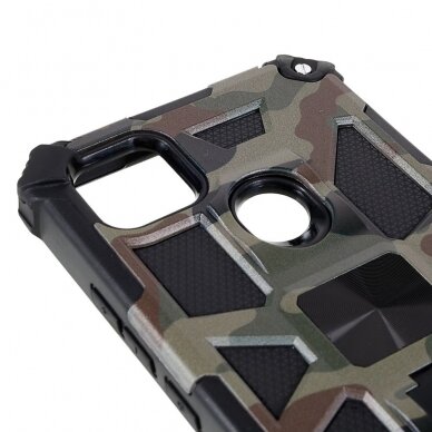 Xiaomi Redmi 9C/10A žalia camouflage ARMOR METAL nugarėlė 5