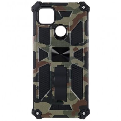 Xiaomi Redmi 9C/10A žalia camouflage ARMOR METAL nugarėlė