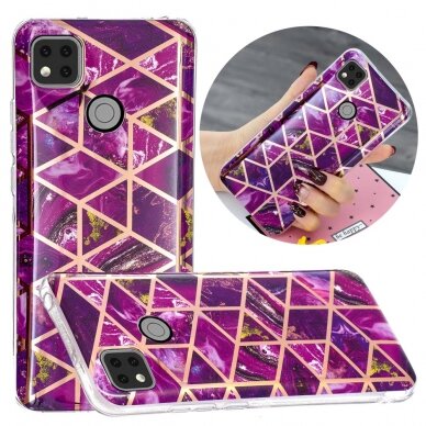 Xiaomi Redmi 9C/10A Tracy nugarėlė Geometric purple marble