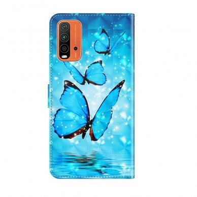 XIAOMI REDMI 9T /POCO M3 Tracy fashion 3D dėklas Blue Butterfly 2