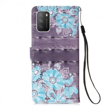 XIAOMI REDMI 9T /POCO M3 Tracy fashion 3D dėklas Blue Flower 1