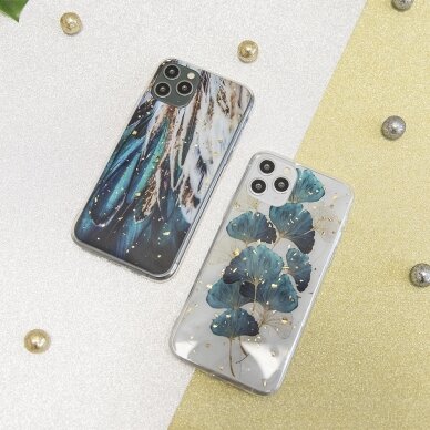 XIAOMI REDMI A1/REDMI A2 Gold Glam Feathers nugarėlė 8