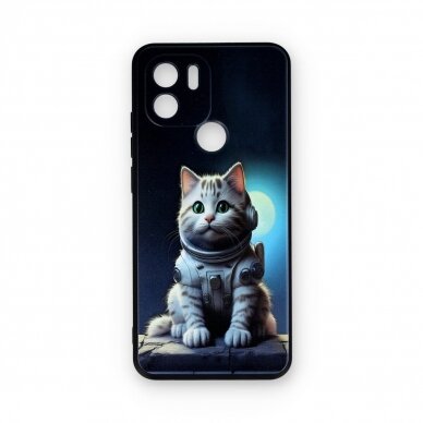 Xiaomi Redmi A1/Redmi A2 black nugarėlė Astronaut Cat Design00317