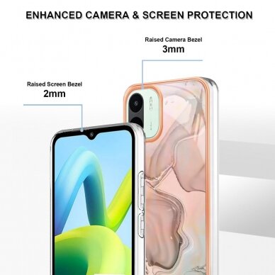 XIAOMI REDMI A1/REDMI A2 Tracy nugarėlė MILKY WAY MARBLE Pink 3