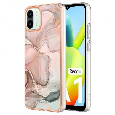 XIAOMI REDMI A1/REDMI A2 Tracy nugarėlė MILKY WAY MARBLE Pink