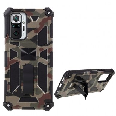 Xiaomi REDMI NOTE 10 PRO/10 PRO MAX green camouflage ARMOR METAL nugarėlė