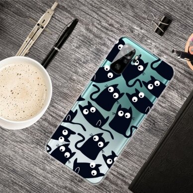 XIAOMI REDMI NOTE 10/10s/POCO M5s Tracy clear nugarėlė Black Cats 3