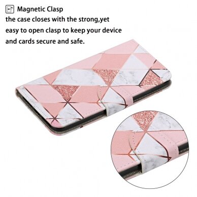 XIAOMI REDMI NOTE 10/10s/POCO M5s Tracy fashion dėklas Geometric marble rose 4