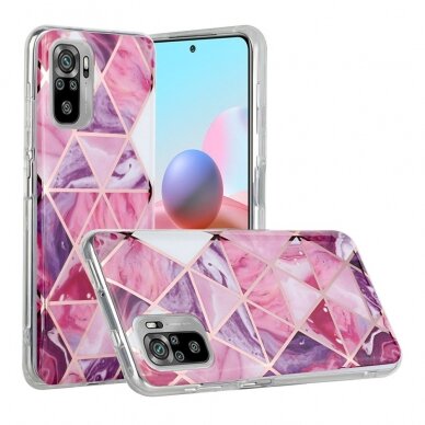 XIAOMI REDMI NOTE 10/10s/POCO M5s Tracy nugarėlė Geometric marble purple 1