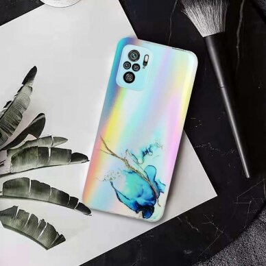 XIAOMI REDMI NOTE 10/10s/POCO M5s Tracy nugarėlė LASER MARBLE Blue 3