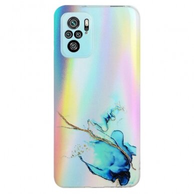 XIAOMI REDMI NOTE 10/10s/POCO M5s Tracy nugarėlė LASER MARBLE Blue