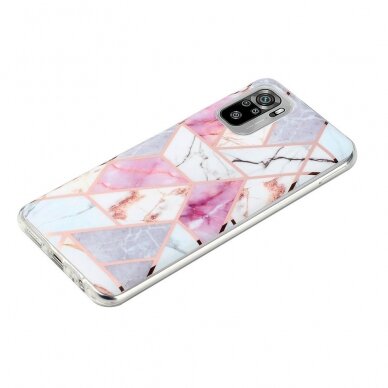 XIAOMI REDMI NOTE 10/10s/POCO M5s Tracy nugarėlė Geometric marble Purple/White 3