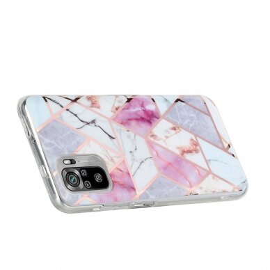 XIAOMI REDMI NOTE 10/10s/POCO M5s Tracy nugarėlė Geometric marble Purple/White 4