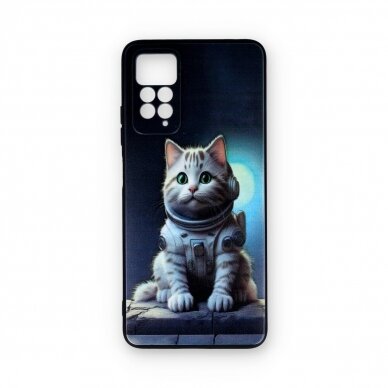 Xiaomi Redmi Note 11 Pro/ Note 12 Pro black nugarėlė Astronaut Cat Design00317