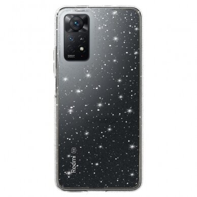 XIAOMI REDMI NOTE 11 PRO /NOTE 12 PRO clear Crystal Glitter nugarėlė 1