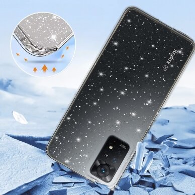 XIAOMI REDMI NOTE 11 PRO /NOTE 12 PRO clear Crystal Glitter nugarėlė 2