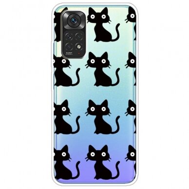 XIAOMI REDMI NOTE 11/11S Tracy clear nugarėlė Black Cats