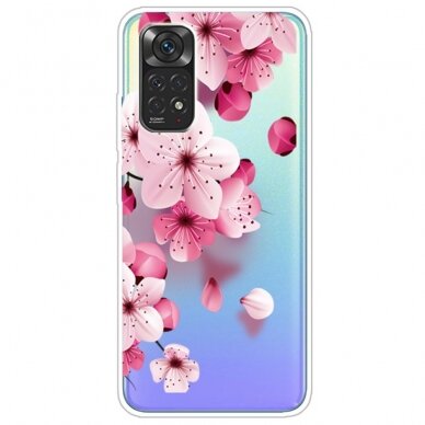 XIAOMI REDMI NOTE 11/11S Tracy clear nugarėlė Pink Flower