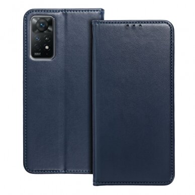 XIAOMI REDMI NOTE 11/11S mėlynas dėklas Magnetic 2